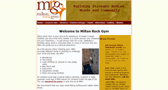 Desktop Screenshot of miltonrockgym.com