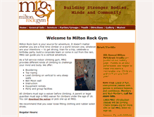 Tablet Screenshot of miltonrockgym.com